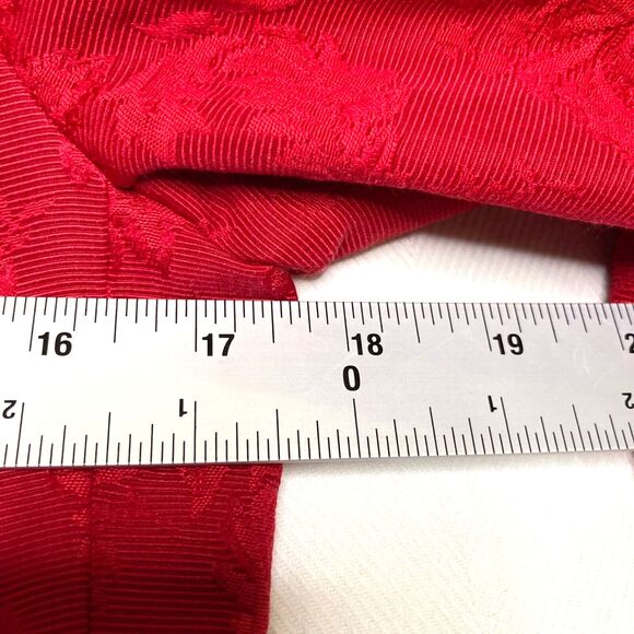 Talbots Red Leaf Pattern Petite Brocade Double Breast Blazer Size Petite - Picture 7 of 11